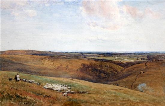 Robert Thorne Waite (1842-1935) Sussex Downland scene, c1910 12 x 18in.